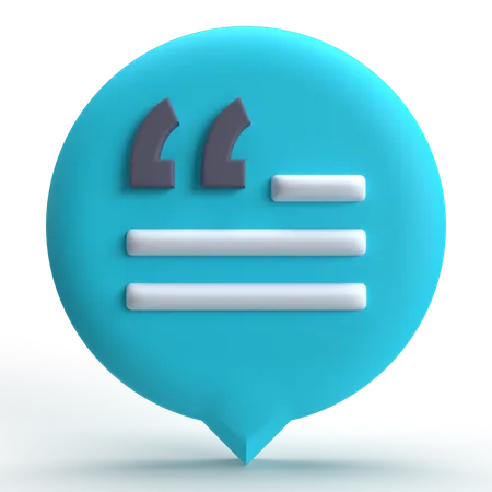 Comentario  3D Icon