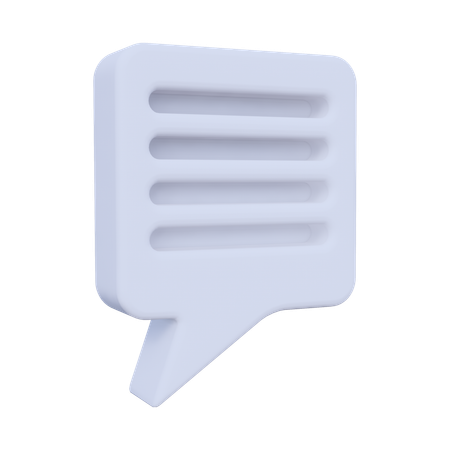 Comentar ícone 3d  3D Icon