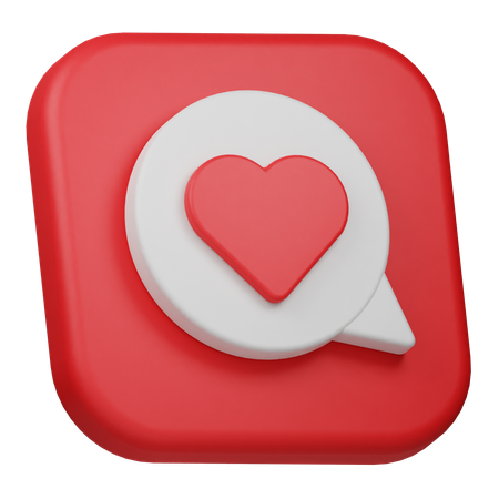 Comentario de amor  3D Icon