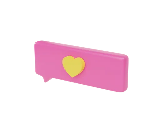 Comentario de amor  3D Icon