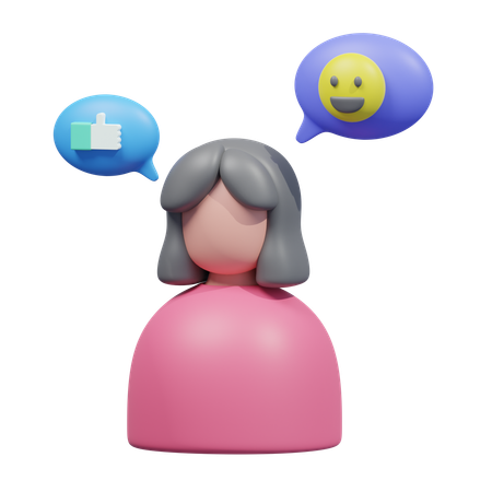 Personaje de comentarios del cliente  3D Icon