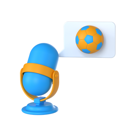 Comentario deportivo  3D Icon