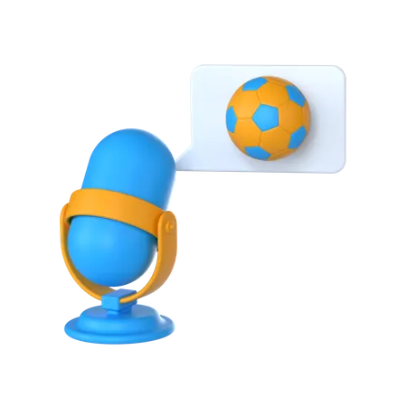 Comentario deportivo  3D Icon