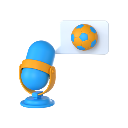 Comentário esportivo  3D Icon