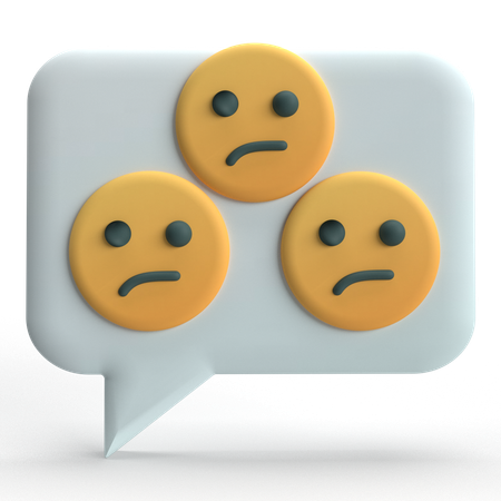 Comentário negativo  3D Icon