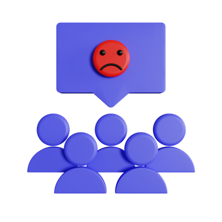 Comentários de clientes insatisfeitos  3D Icon