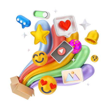Comentarios de marketing en redes sociales  3D Icon