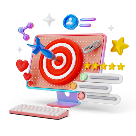 Comentarios de marketing en redes sociales  3D Icon