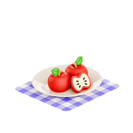 Comer maçã  3D Icon