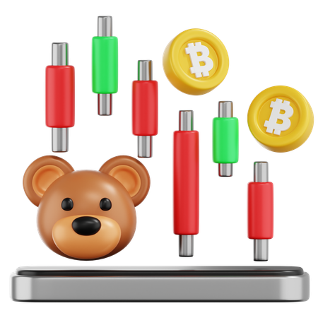 Comercio bajista  3D Icon