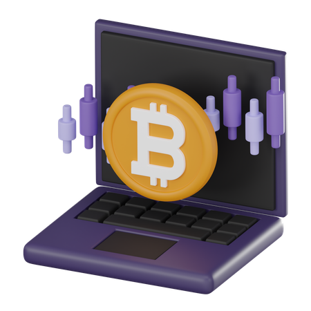 Comercio de bitcoins  3D Icon