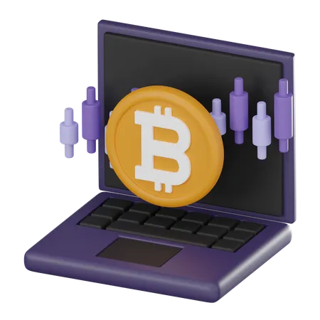 Comercio de bitcoins  3D Icon