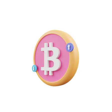 Comercio de bitcoins  3D Icon
