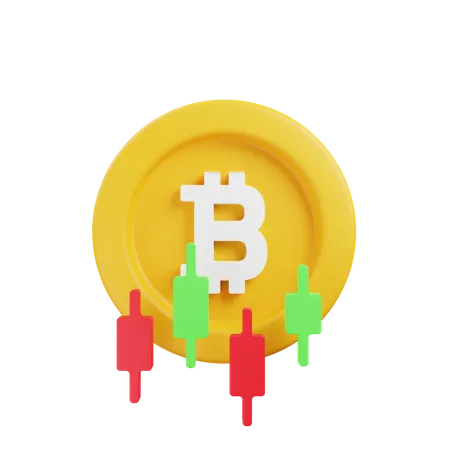 Comercio de bitcoins  3D Illustration