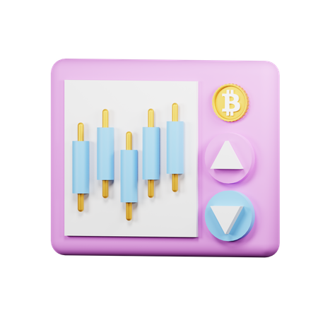 Comercio de bitcoins  3D Icon