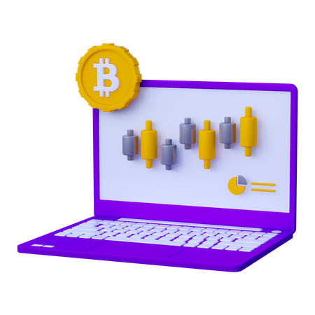 Analista bitcoin  3D Icon