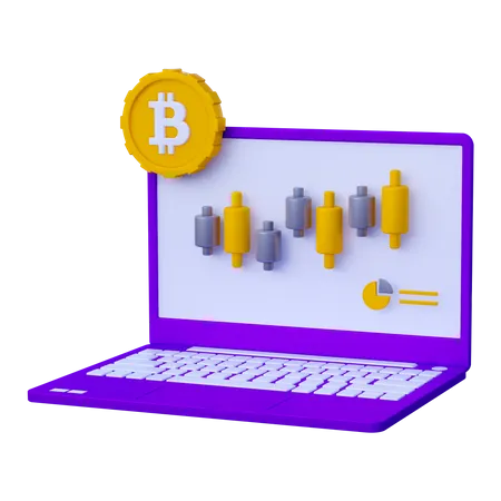 Analista bitcoin  3D Icon