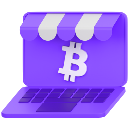 Comércio de Bitcoins  3D Icon