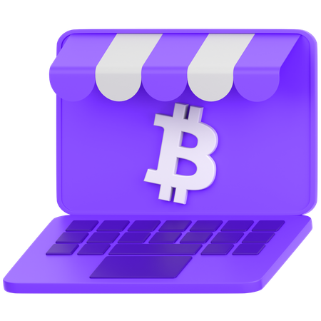 Comércio de Bitcoins  3D Icon