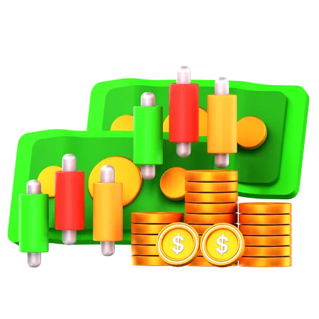 Comercio de dinero  3D Icon