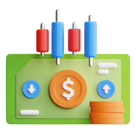 Comercio de dinero  3D Icon