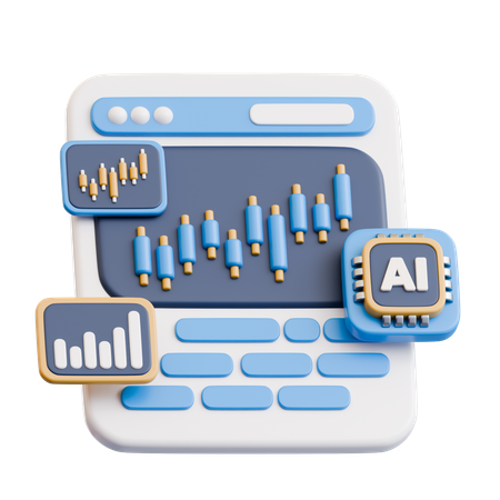 Comercio de IA  3D Icon