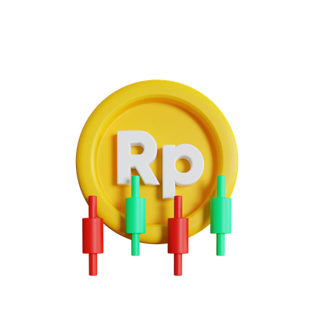 Comercio de rupias  3D Icon