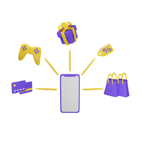 Comercio electrónico  3D Illustration