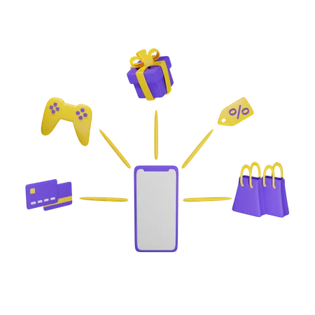 Comercio electrónico  3D Illustration