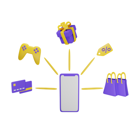 Comércio eletrônico  3D Illustration