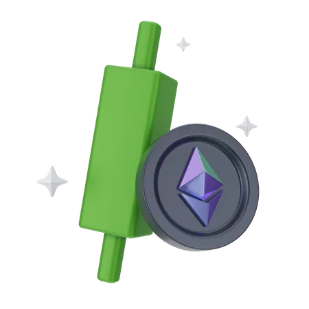 Comercio de ethereum  3D Icon