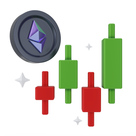 Comercio de ethereum  3D Icon