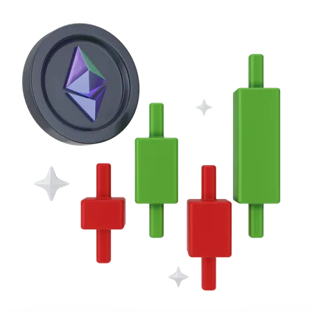 Comercio de ethereum  3D Icon