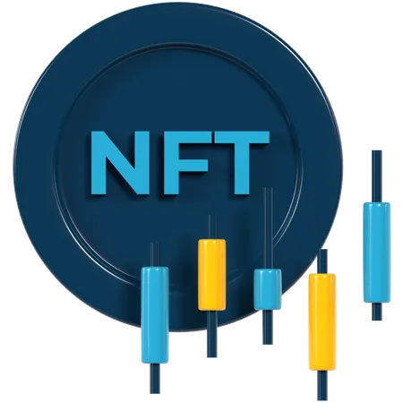 Comercio de nft en línea  3D Illustration