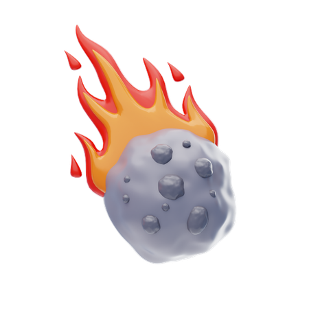 Cometa ardiente  3D Icon