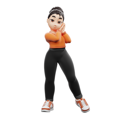 Comfortable Pose  3D Icon