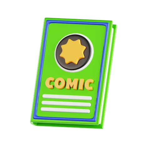 Comic Book  3D Icon