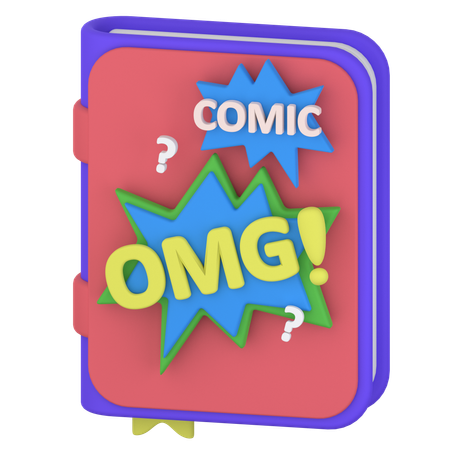 Comic Book  3D Icon