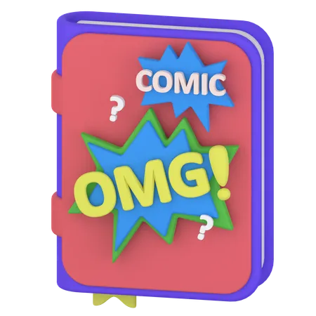 Comic Book  3D Icon