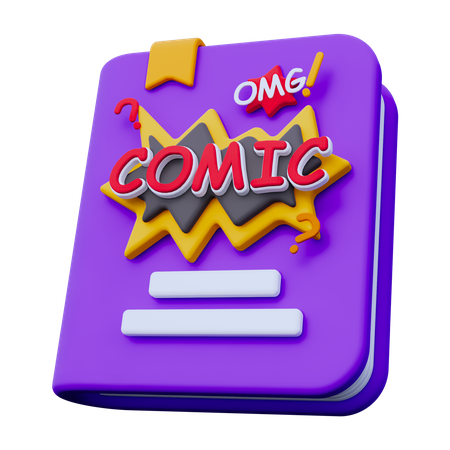 Comic Book  3D Icon