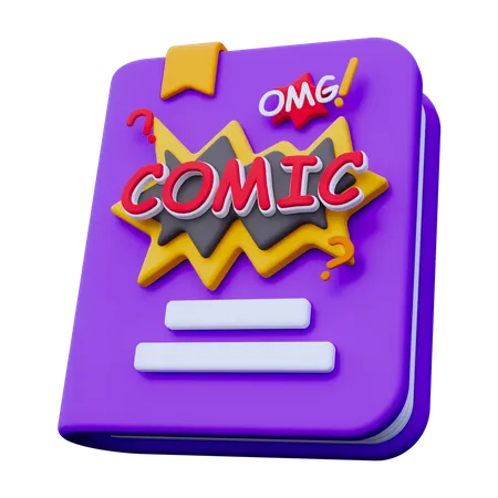 Comic Book  3D Icon