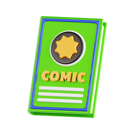 Comicbuch  3D Icon