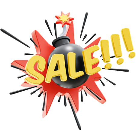 Comic Sale  3D Icon