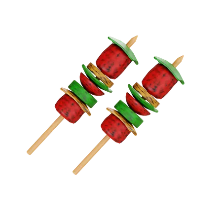 Filete de comida a la barbacoa  3D Illustration