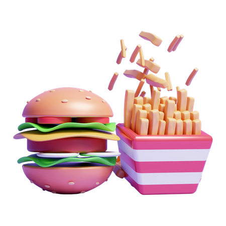 Comida chatarra  3D Icon