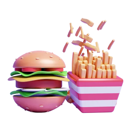 Comida chatarra  3D Icon