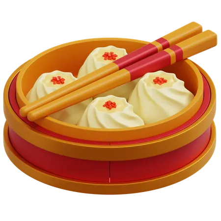 Dimsum de comida chinesa  3D Icon