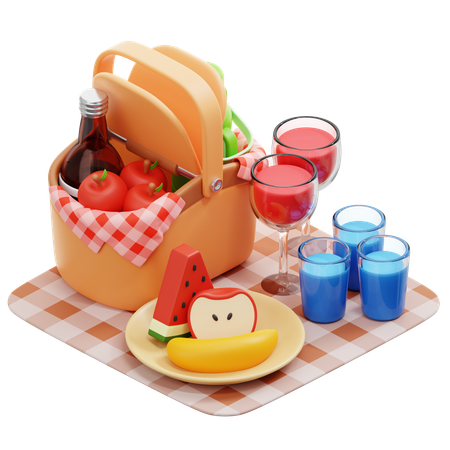 Comida de piquenique  3D Icon