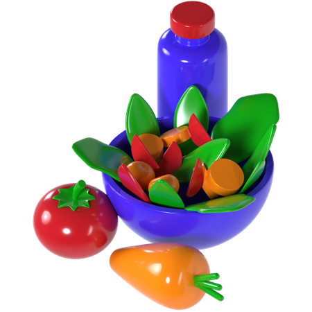 Alimentos Dietéticos  3D Illustration
