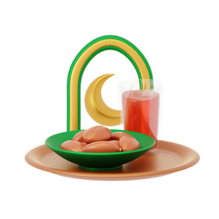 Comida iftar  3D Icon